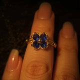 Sapphire Solid Gold/Silver Women's Ring